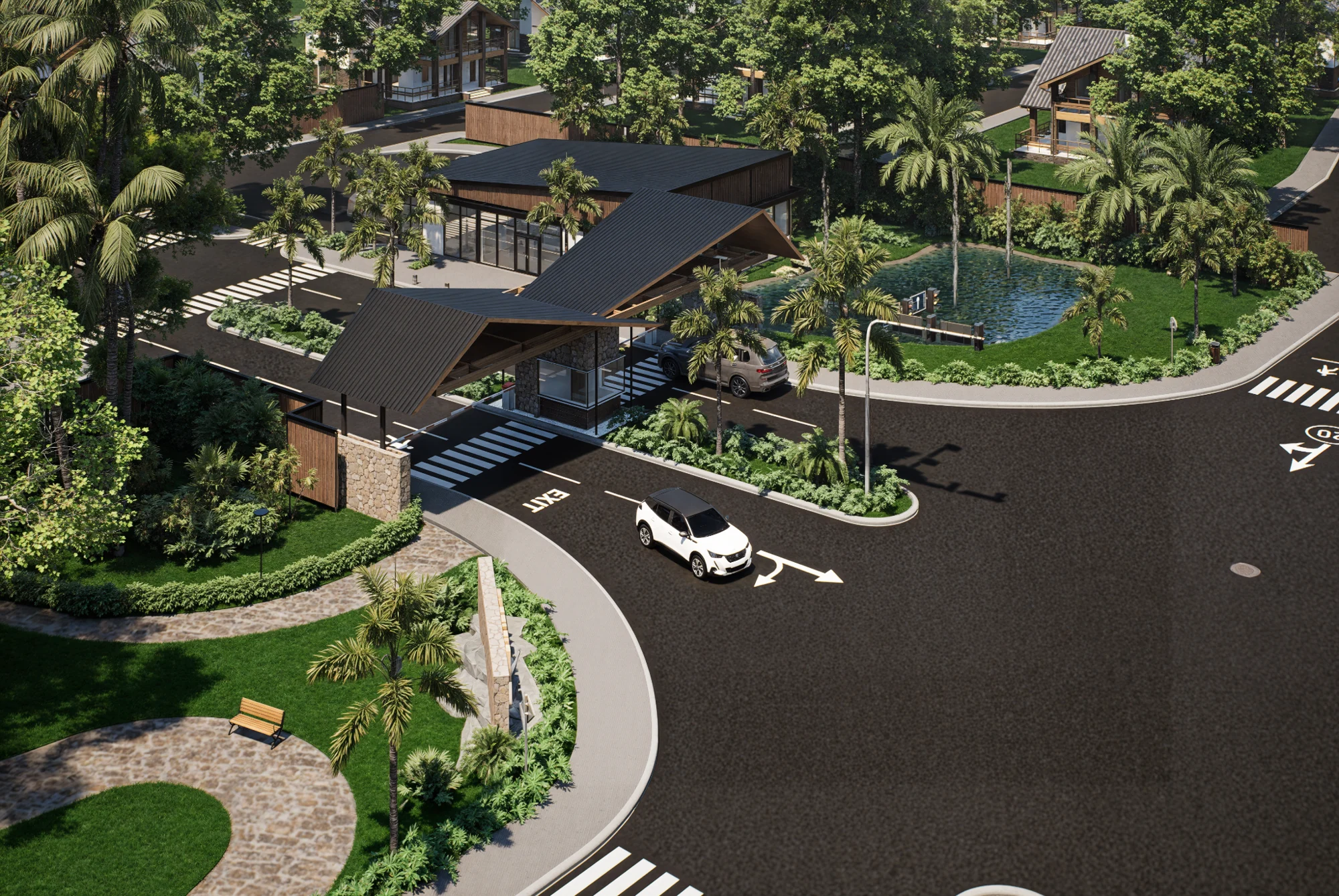 Render conceptual del acceso principal