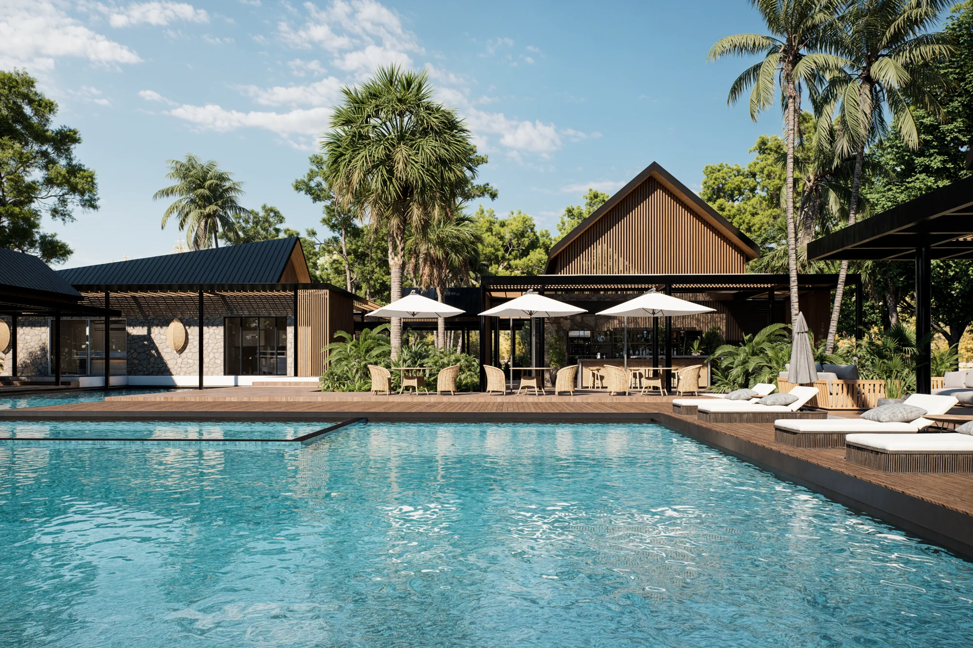 Render conceptual de la piscina